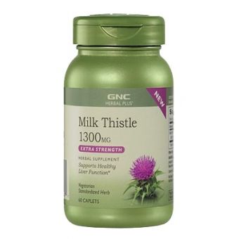 Thuốc GNC Herbal Plus Milk Thistle 1300mg hộp 60 viên của Mỹ