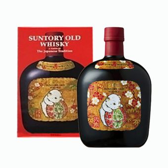 Rượu con chó Suntory Old Whisky tết mậu tuất 2018 của Nhật Bản