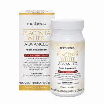 Viên uống trắng da trị nám Mosbeau Placenta White Advanced Nhật Bản