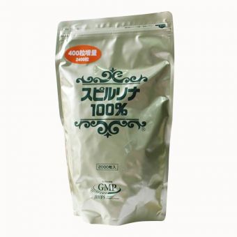 Tảo xoắn Spirulina Algae túi 2400 viên chuẩn Nhật Bản