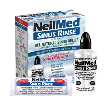 Bộ rửa mũi NeilMed Sinus Rinse bình 240ml + 50 gói muối