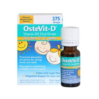 Ostevit-D vitamin D3 Oral Drops 15ml của Úc cho bé 0-12 tuổi