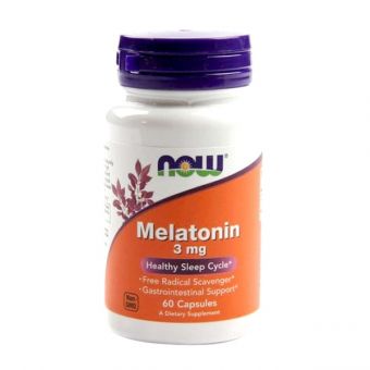 Viên uống hỗ trợ ngủ ngon Now Melatonin 3mg Healthy Sleep Cycle