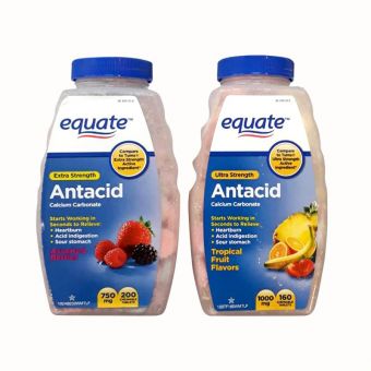 Viên ngậm hỗ trợ dạ dày Equate Antacid 1000mg vị trái cây