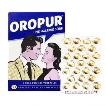 Viên uống thơm miệng Oropur 50 viên chính hãng Pháp