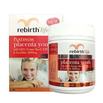 Nhau thai cừu Rebirth Platinum Placenta Youth của Úc 60 viên