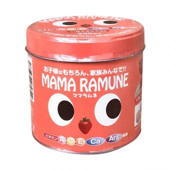 Kẹo cho trẻ biếng ăn Mama Ramune vị dâu 200 viên Nhật Bản