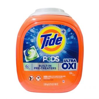 Viên giặt Tide Pods With Ultra Oxi 104v - Công nghệ 4 in 1