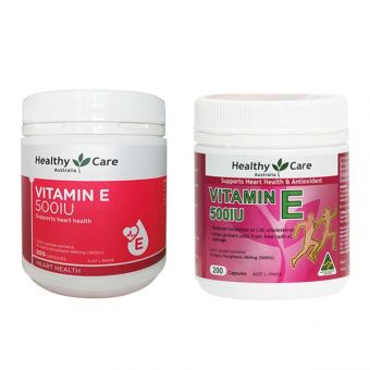 Vitamin E 500IU Healthy Care 200 viên chính hãng Úc