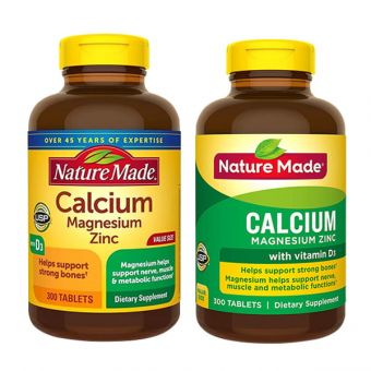 Viên Bổ Sung Calcium Magnesium Zinc With D3 của Nature Made