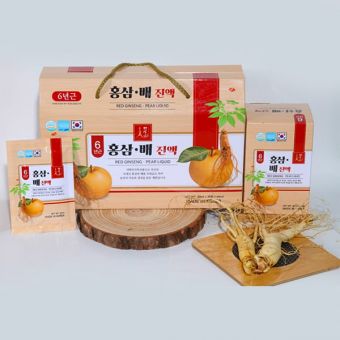 Nước hồng sâm lê Red Ginseng Pear Liquid Hàn Quốc 30 gói