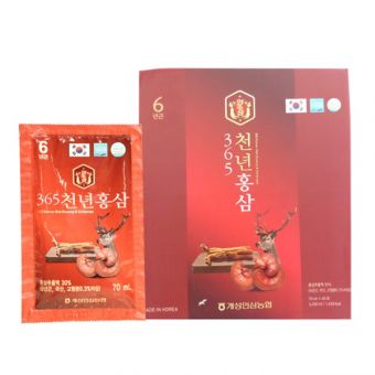 ​Nước hồng sâm linh chi nhung hươu Hansusam 365 Hộp 60 gói