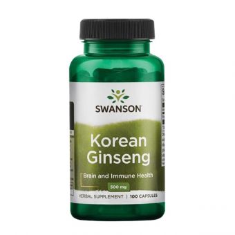 Viên uống nhân sâm Swanson Korean Ginseng 500mg của Mỹ