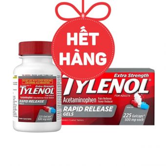 Viên uống giảm đau hạ sốt Tylenol Rapid Release Gels 500mg