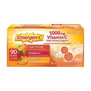 Bột sủi hòa tan Emergen-C 1000mg 90 gói của Mỹ - 3 hương vị