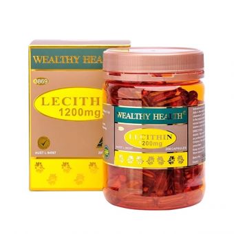 Viên uống mầm đậu nành Wealthy Health Lecithin 1200mg 200 viên