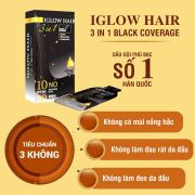 Dầu gội phủ bạc tóc Iglow Hair 3 in 1 Hàn Quốc hộp 15ml x 5 gói