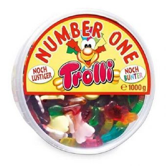 Kẹo dẻo hình con thú Trolli Number One 1000g của Đức