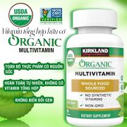 Vitamin tổng hợp Kirkland Organic Multivitamin 80 viên Mỹ