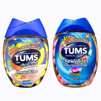 Viên nhai giảm ợ nóng, khó tiêu Tums Chewy Bites 60v