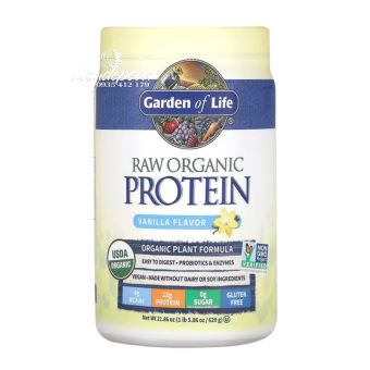 Bột Protein hữu cơ Garden Of Life Raw Organic Protein 620g
