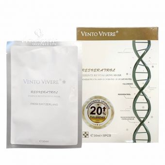 Mặt nạ dưỡng trắng da Vento Vivere Resveratrol Mask 5 miếng