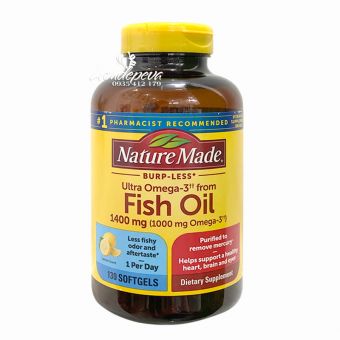 Dầu cá Burp Less Fish Oil Nature Made 1000mg Omega 3 của Mỹ