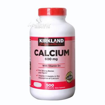 Viên Calcium 600mg Vitamin D Kirkland Của Mỹ 500 Viên