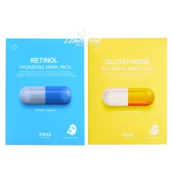 Mặt nạ DR4U Retinol và Glutathione Mask Pack hộp 10 miếng