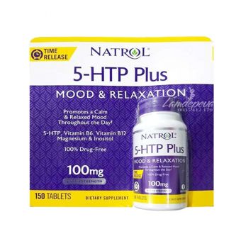 Viên uống giảm căng thẳng Natrol 5-HTP Plus hộp 150 viên
