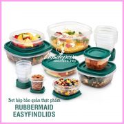 Set hộp bảo quản thực phẩm Rubbermaid Easy Find Lids của Mỹ