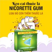 Kẹo cai thuốc lá Nicorette Gum của Úc 150 viên hiệu quả cao
