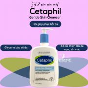 Set 3 chai sữa rửa mặt Cetaphil Gentle Skin Cleanser của Mỹ