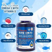Dầu cá Hàn Quốc Premium Omega 3 With Vitamin D 180 viên