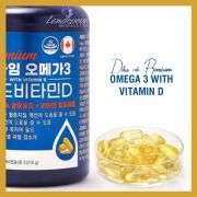 Dầu cá Hàn Quốc Premium Omega 3 With Vitamin D 180 viên