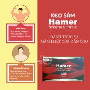 Kẹo sâm Hamer Ginseng & Coffee mẫu mới của Mỹ
