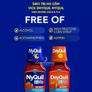 Siro trị ho cảm cho bé Vick Dayquil Nyquil Kids Severe set 3