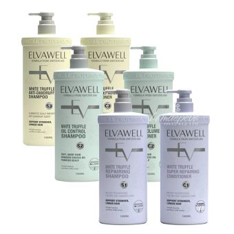 Dầu gội Elvawell White Truffle 1000ml chăm sóc tóc mềm mượt