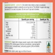 Viên uống giấm táo Swisse Apple Cider Vinegar 120mg của Úc