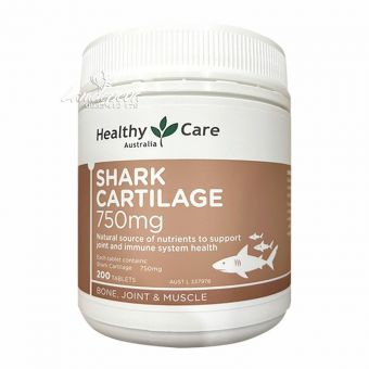 Sụn vi cá mập Healthy Care Shark Cartilage 750mg Úc, giá tốt