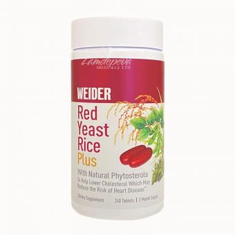 Viên uống Red Yeast Rice Plus 1200mg Weider chính hãng Mỹ