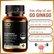 Viên uống bổ não Go Healthy Go Ginkgo 9000 60 viên