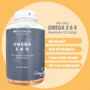Viên uống Omega 3 6 9 Myvitamins 120 viên của Pháp 