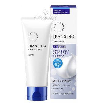 Sữa rửa mặt Transino Clear Wash 100g của Nhật trị nám trắng da 