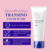 Sữa rửa mặt Transino Clear Wash 100g của Nhật trị nám trắng da 