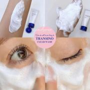 Sữa rửa mặt Transino Clear Wash 100g của Nhật trị nám trắng da 