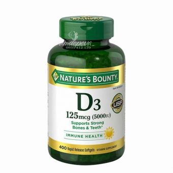 Vitamin D3 125mcg 5000IU Nature’s Bounty 400 viên của Mỹ