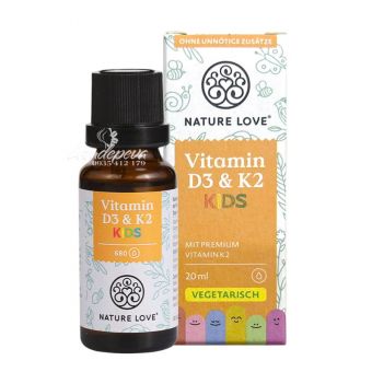 Nature Love Vitamin D3 K2 Kids 20ml của Đức cho bé sơ sinh
