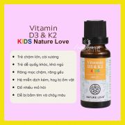 Nature Love Vitamin D3 K2 Kids 20ml của Đức cho bé sơ sinh