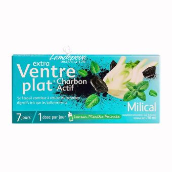 Nước uống đào thải mỡ Milical Ventre Plat Charbon Actif 7 ống